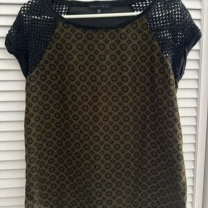 Sanctuary Blue and Green Graphic Blouse